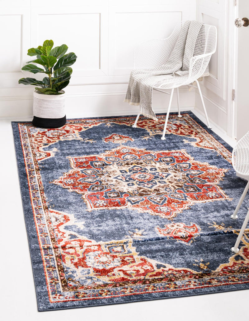 Eden Oasis Collection Area Rug -  Tranquility (Dark Blue) Rectangle Dark Blue  lifestyle 2