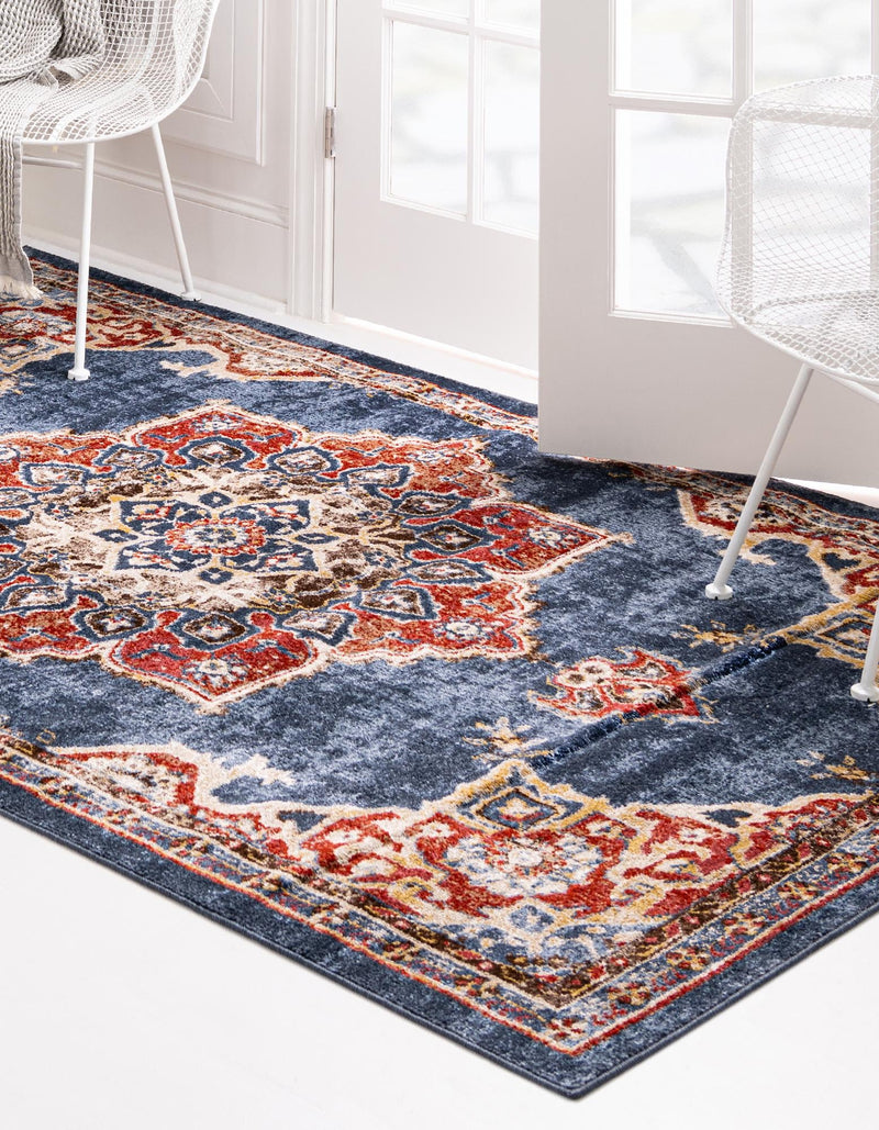 Eden Oasis Collection Area Rug -  Tranquility (Dark Blue) Rectangle Dark Blue  lifestyle 4