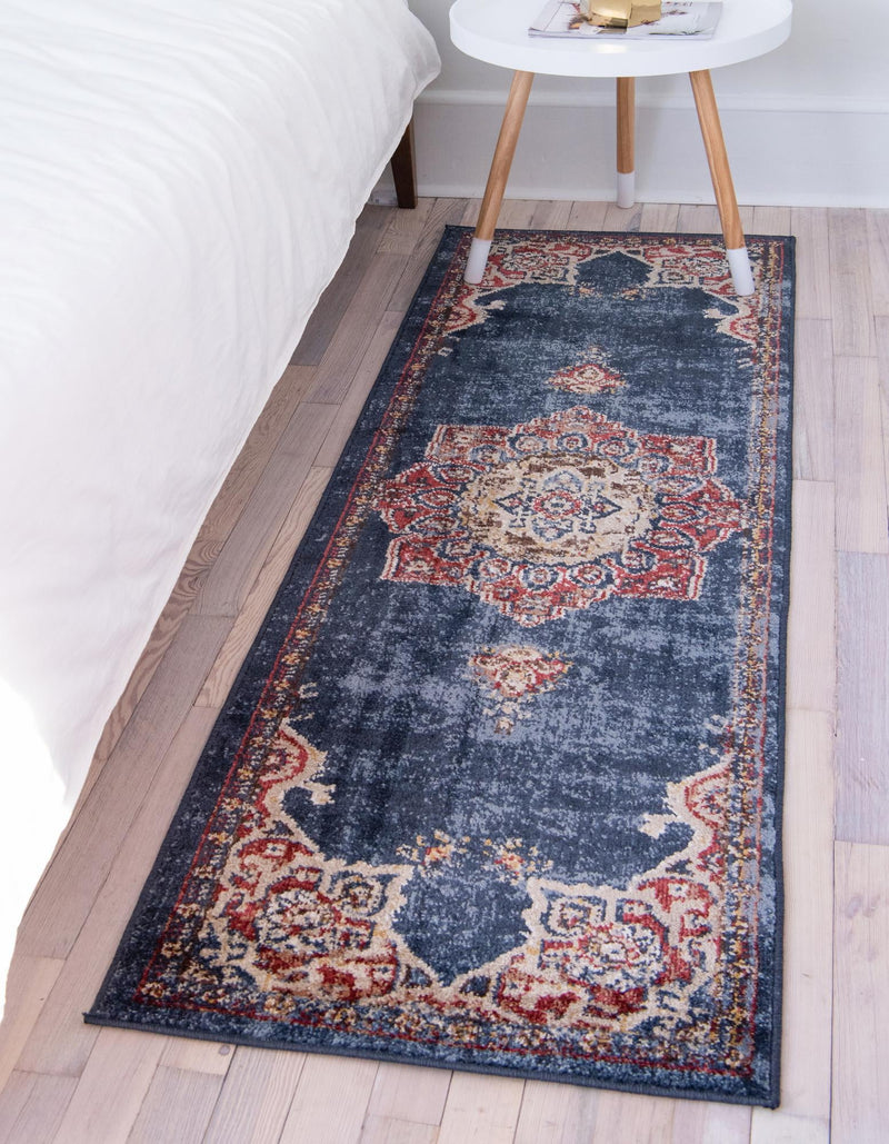 Eden Oasis Collection Area Rug -  Tranquility (Dark Blue) Runner Dark Blue  lifestyle 25