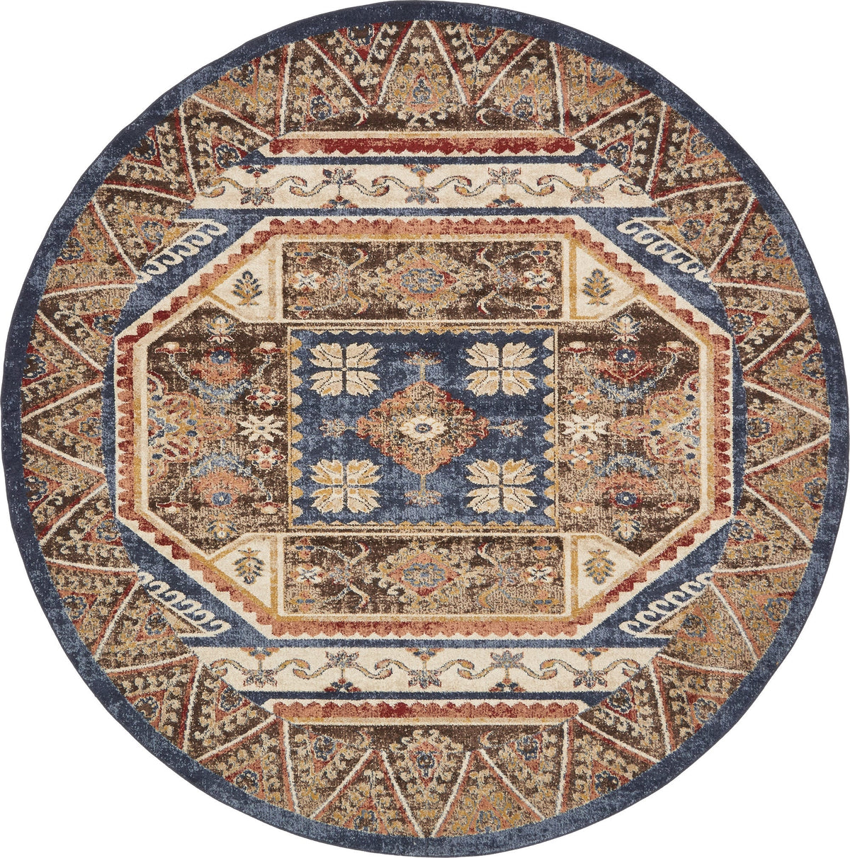 Eden Oasis Collection Area Rug -  Utopia Round Light Blue  lifestyle 8