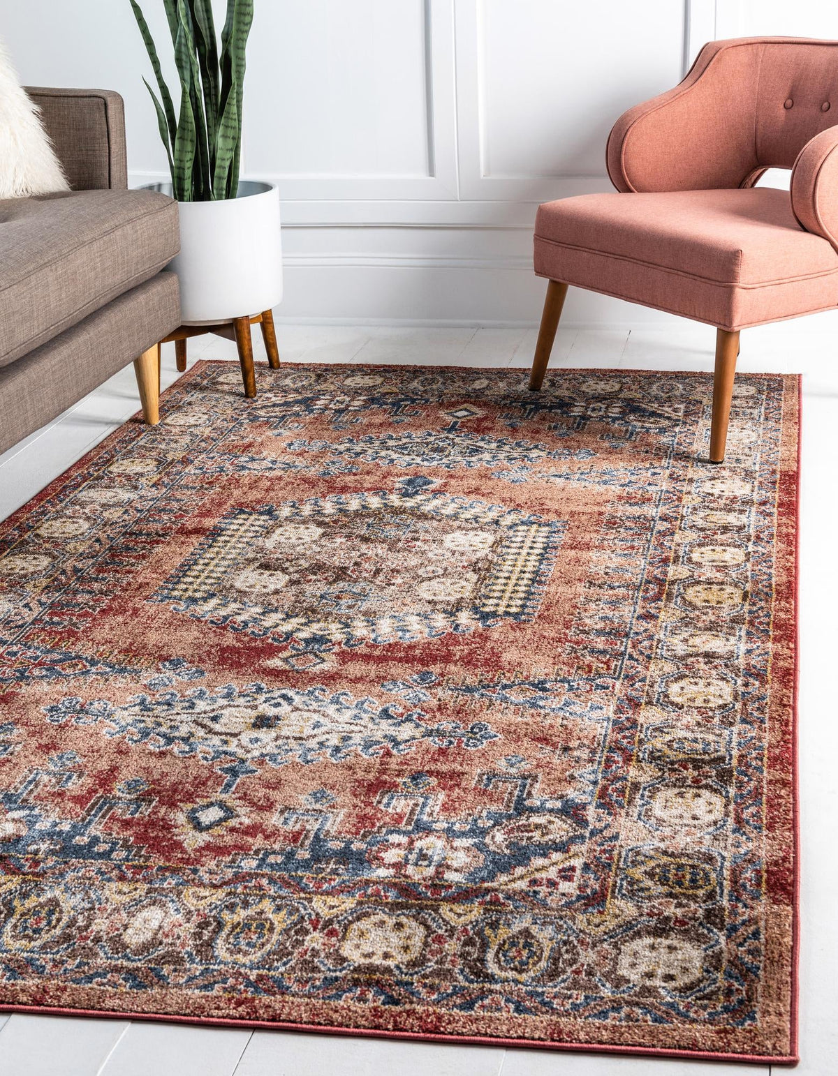 Eden Oasis Collection Area Rug -  Refuge (Terracotta) Rectangular Terracotta  lifestyle 45
