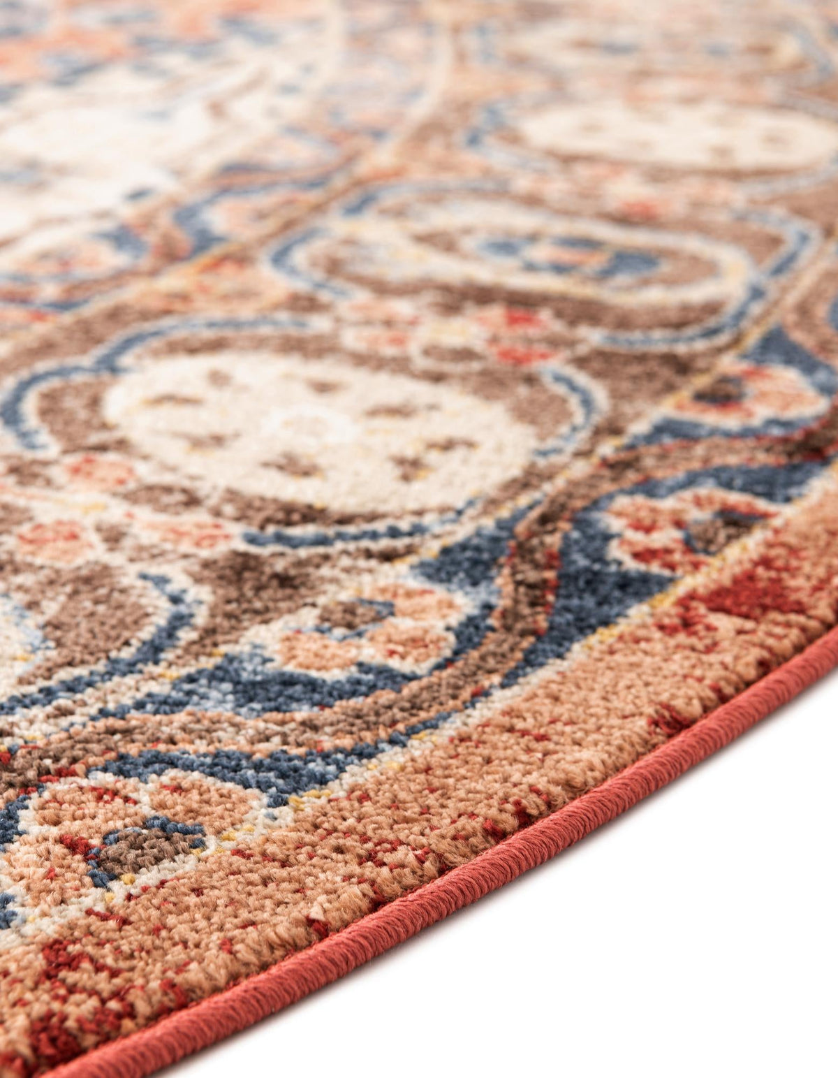 Eden Oasis Collection Area Rug -  Refuge (Terracotta) Round Terracotta  lifestyle 56