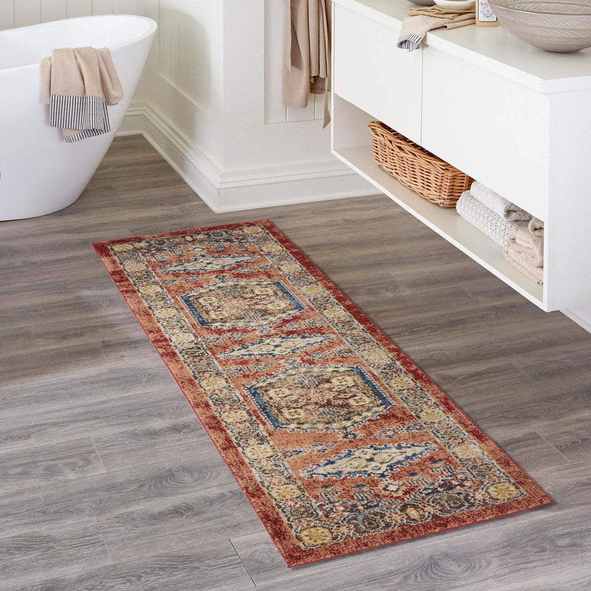 Eden Oasis Collection Area Rug -  Refuge (Terracotta) Runner Terracotta  lifestyle 116