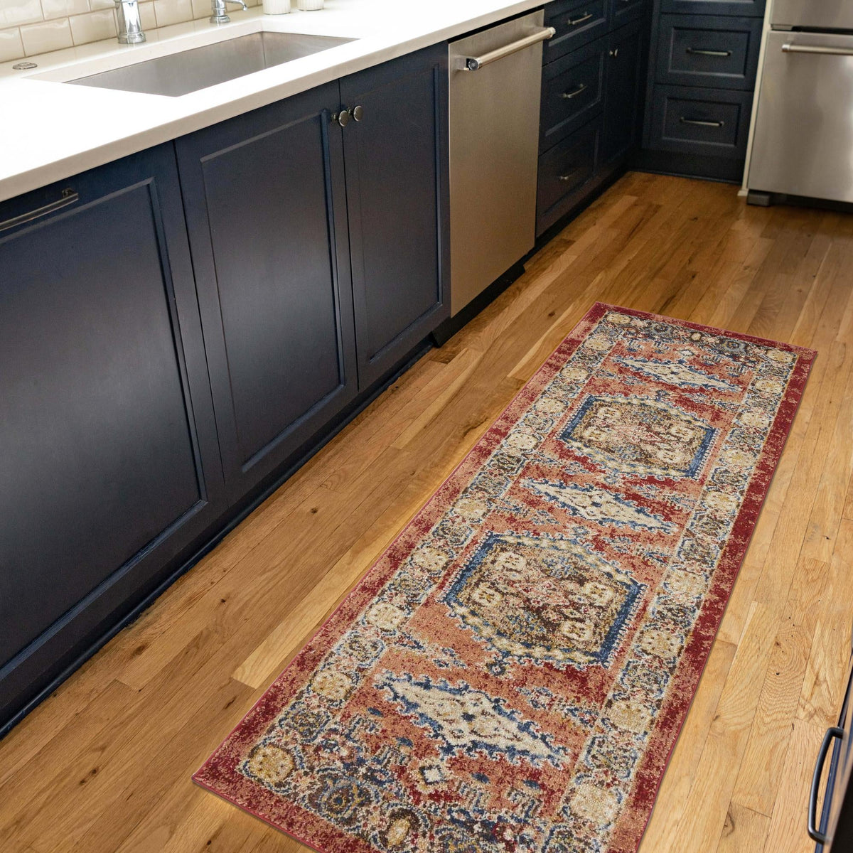 Eden Oasis Collection Area Rug -  Refuge (Terracotta) Runner Terracotta  lifestyle 122