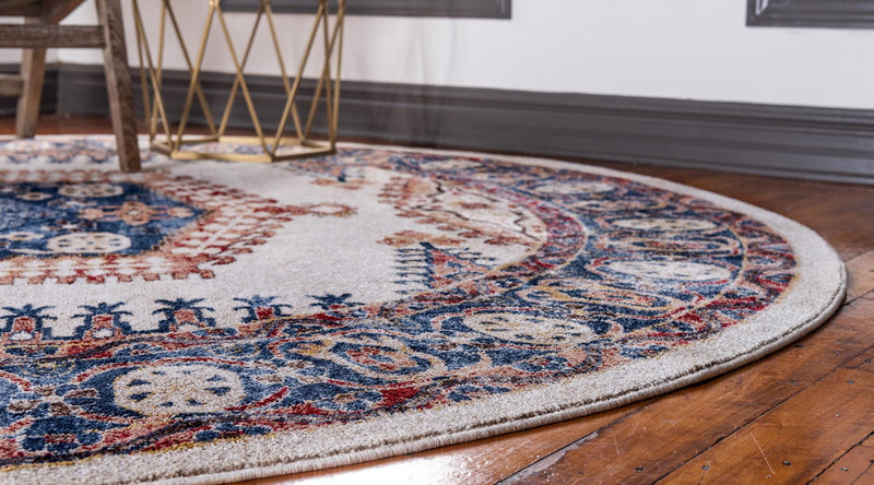 Eden Oasis Collection Area Rug -  Refuge (Cream) Round Cream  lifestyle 25