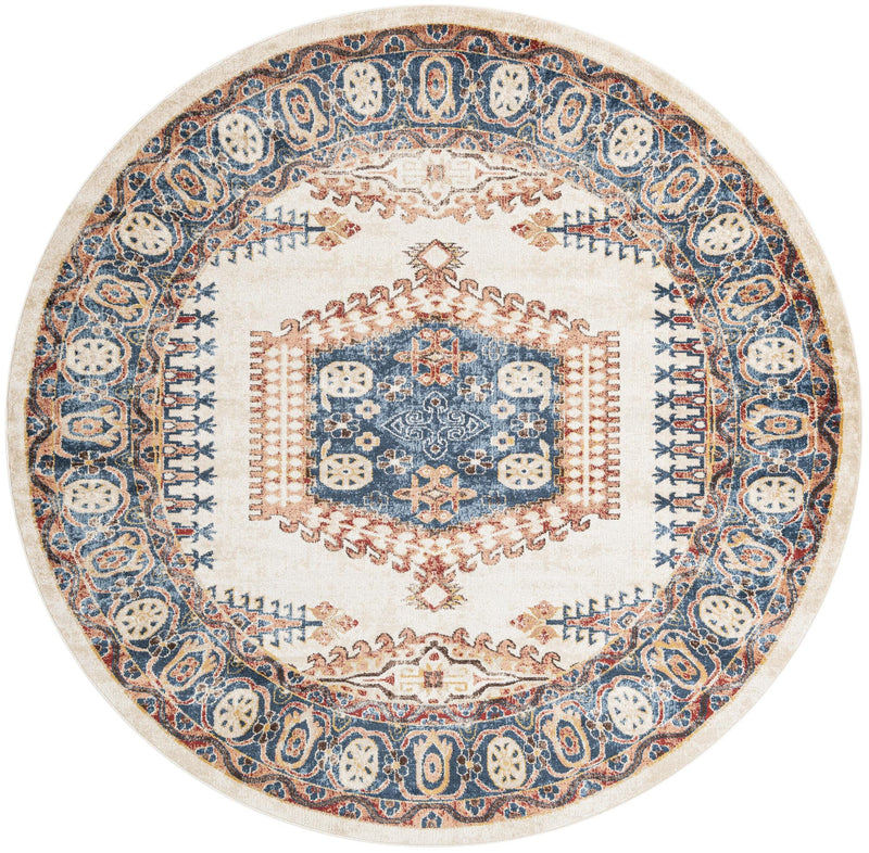 Eden Oasis Collection Area Rug -  Refuge (Cream) Round Cream  lifestyle 16