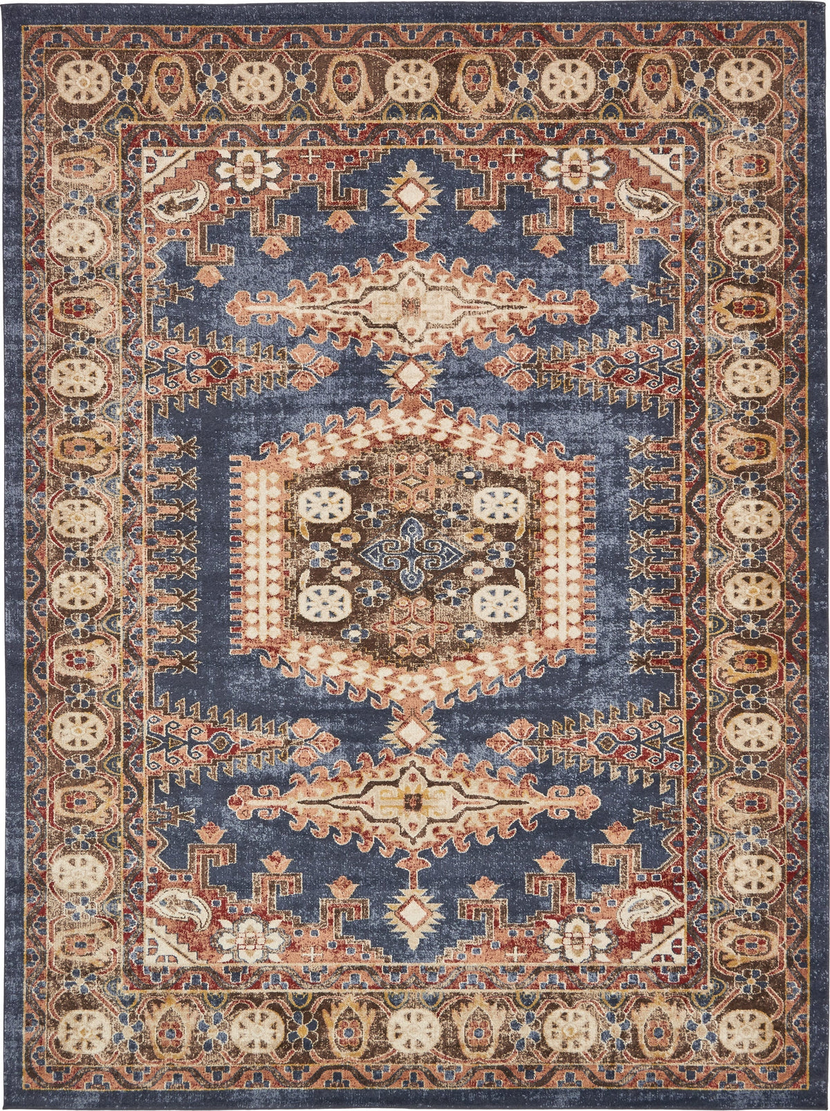 Eden Oasis Collection Area Rug -  Refuge (Dark Blue) Rectangular Dark Blue  lifestyle 14