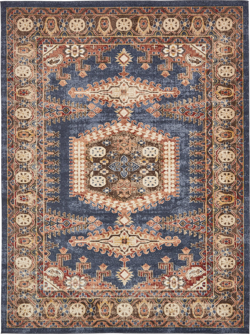 Eden Oasis Collection Area Rug -  Refuge (Dark Blue) Rectangular Dark Blue  lifestyle 14