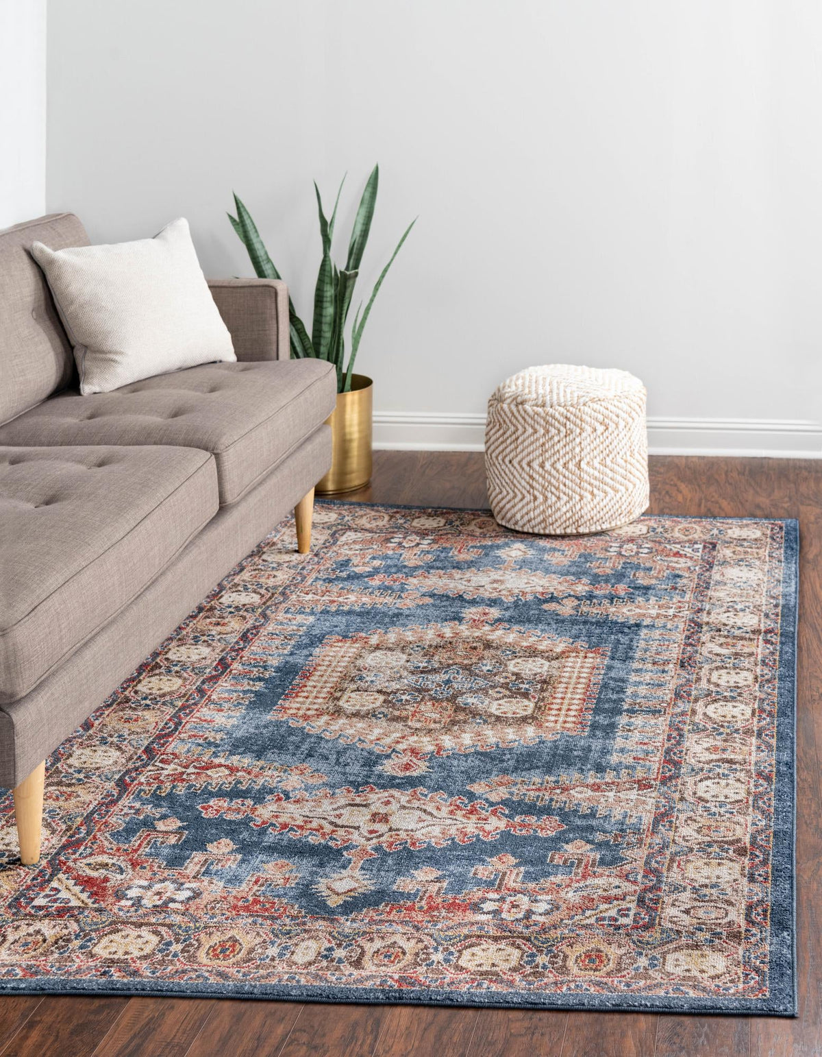 Eden Oasis Collection Area Rug -  Refuge (Dark Blue) Rectangular Dark Blue  lifestyle 17