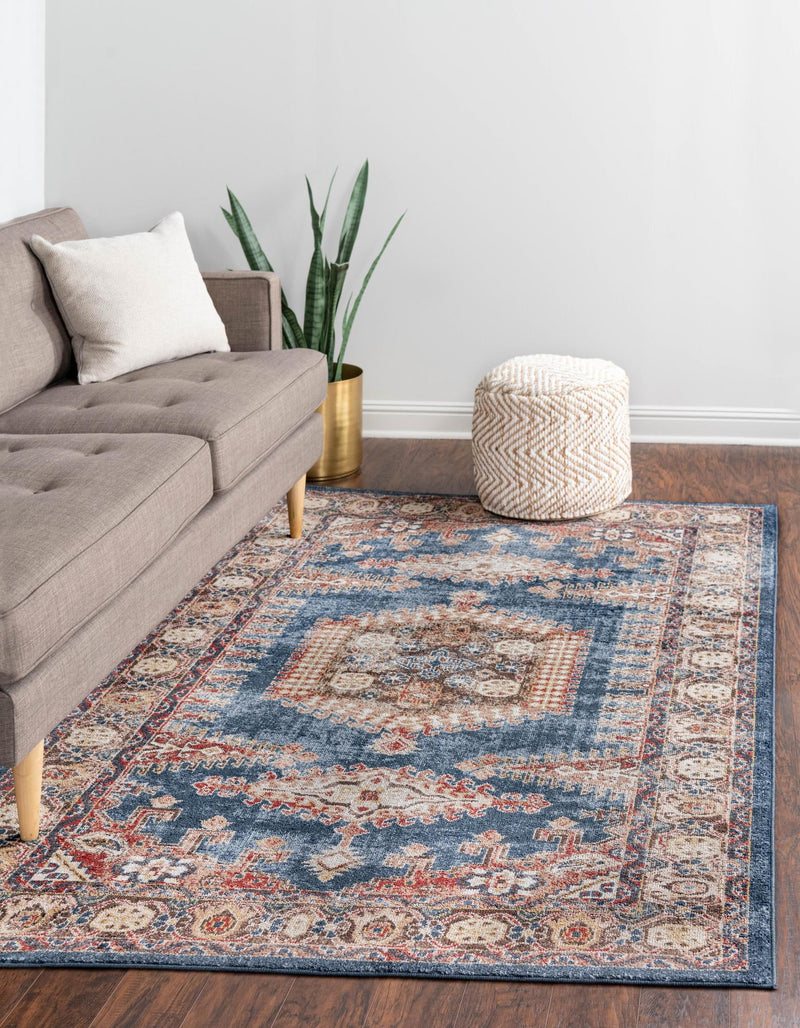 Eden Oasis Collection Area Rug -  Refuge (Dark Blue) Rectangular Dark Blue  lifestyle 17
