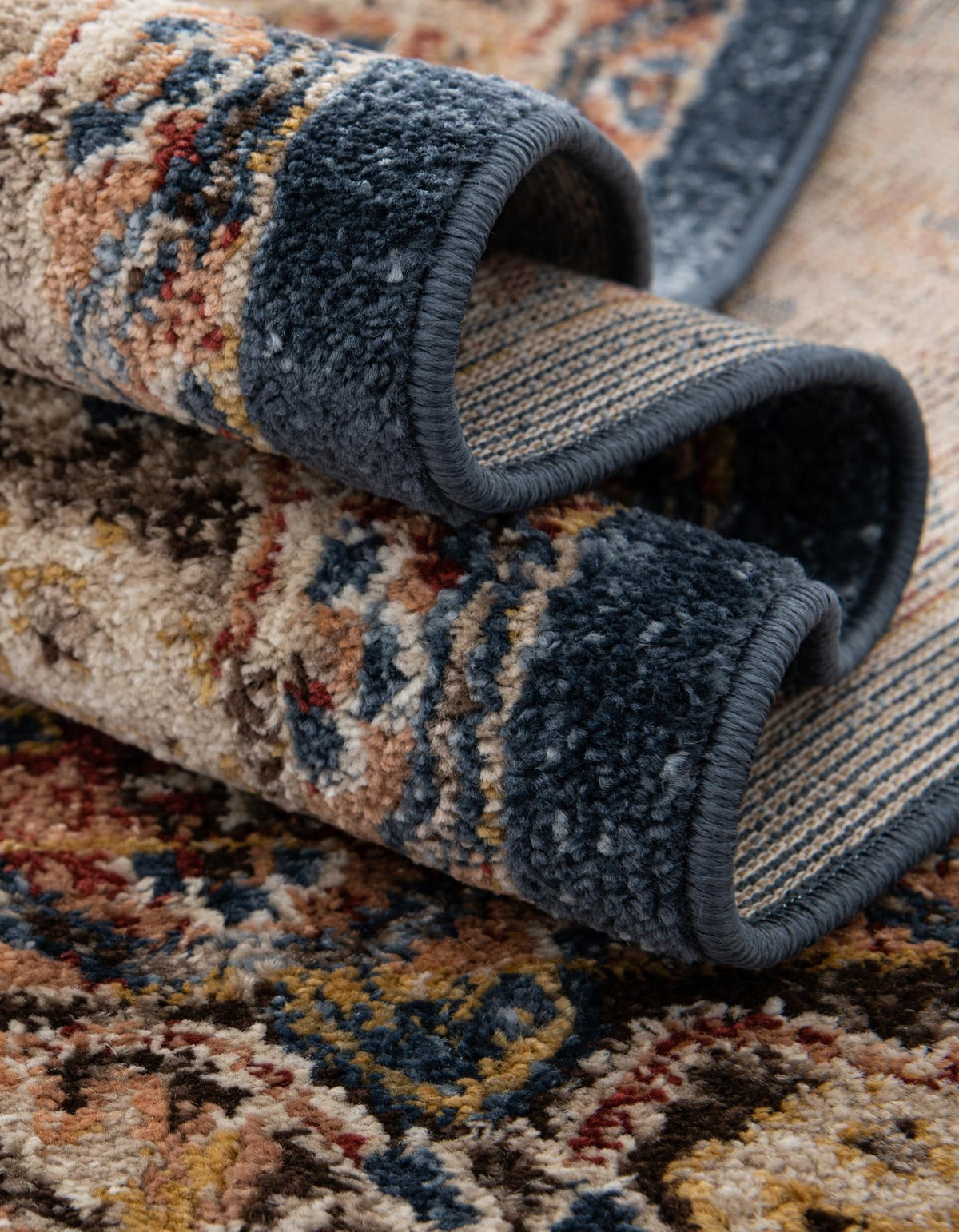 Eden Oasis Collection Area Rug -  Refuge (Dark Blue) Rectangular Dark Blue  lifestyle 47