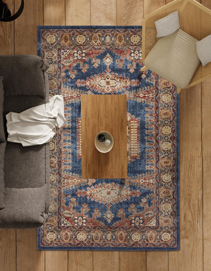 Eden Oasis Collection Area Rug -  Refuge (Blue) Rectangle Blue  lifestyle 15