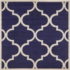Lattice Gardens Collection Area Rug -  Espaliera Square Navy Blue  lifestyle 65