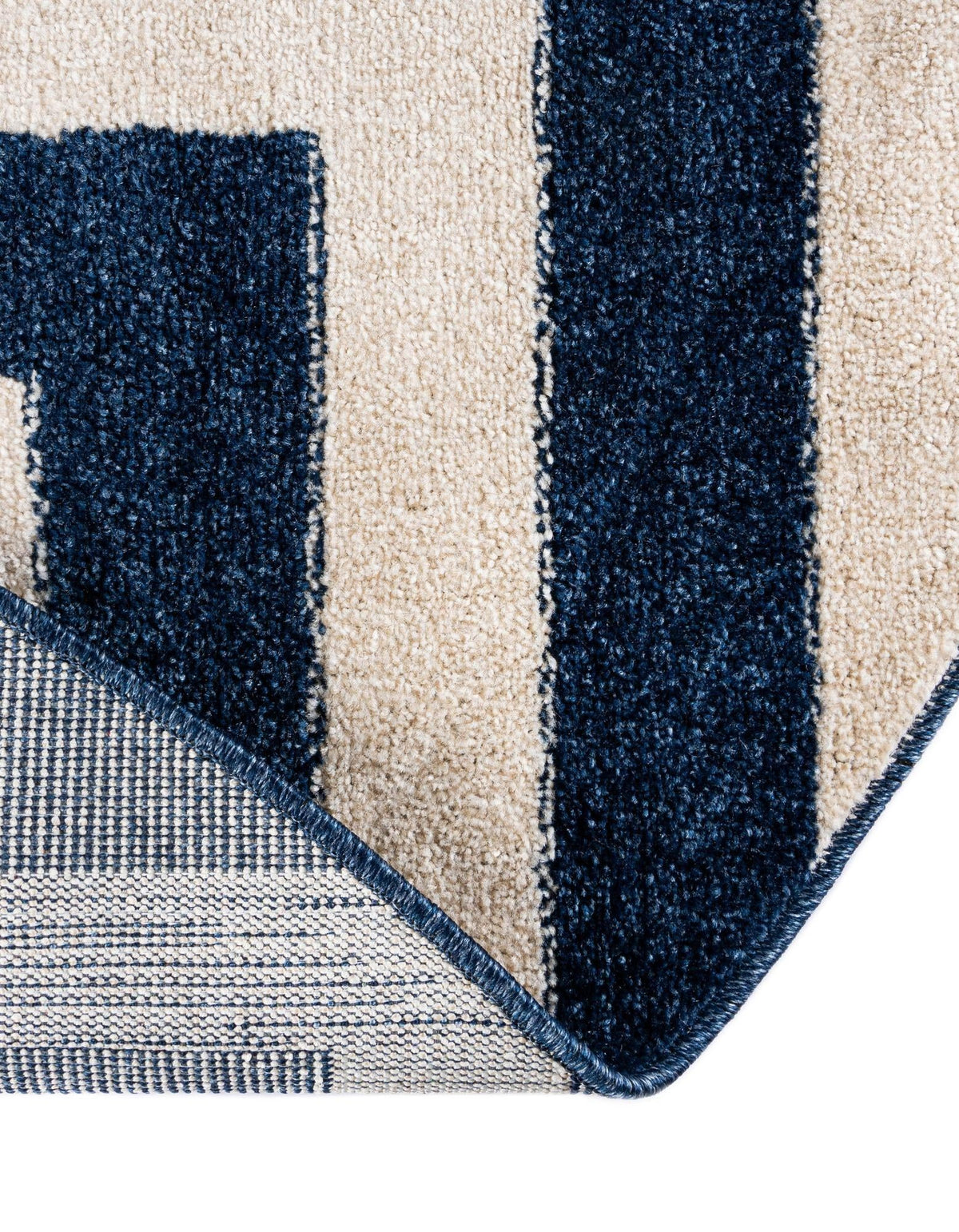 Aegean Labyrinth Collection Area Rug -  Mykonos Round Navy Blue  lifestyle 94