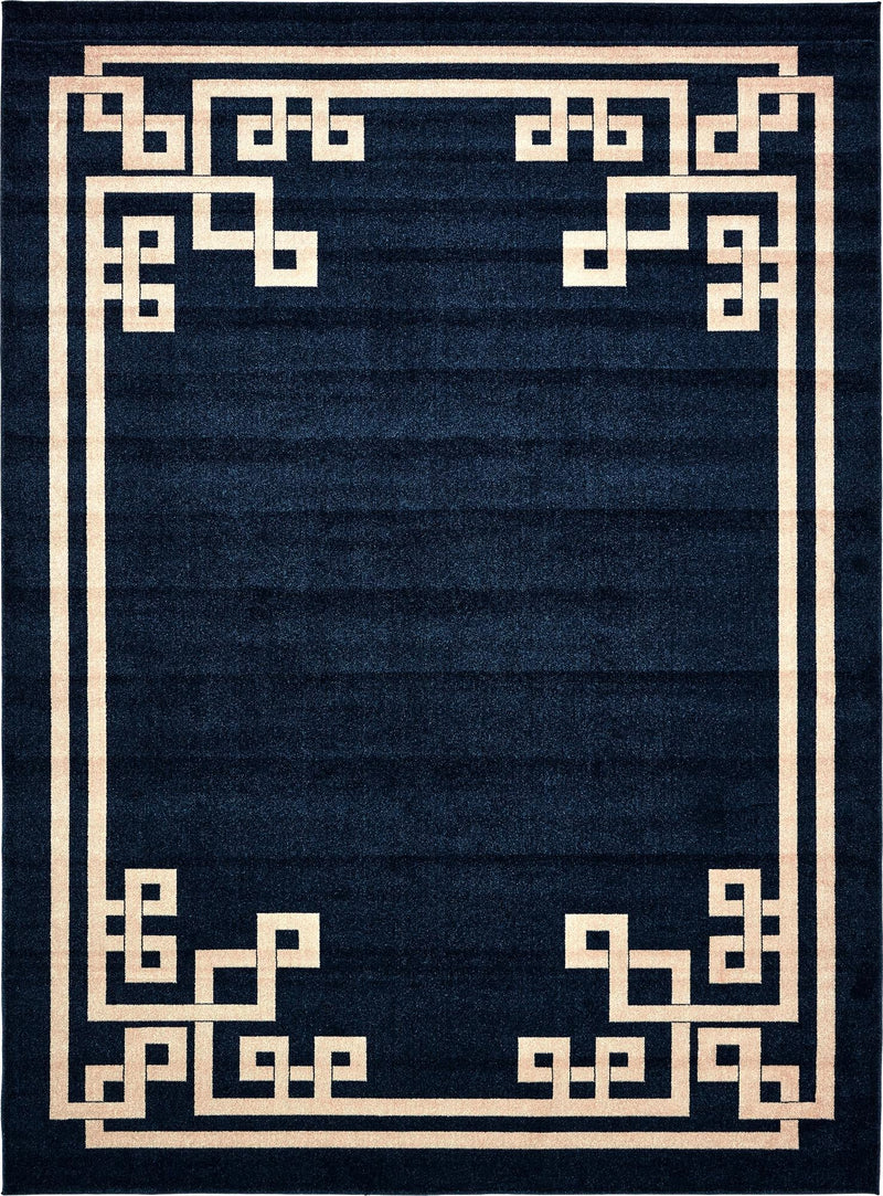 Aegean Labyrinth Collection Area Rug -  Rhodes Rectangle Dark Blue  lifestyle 6