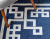 Aegean Labyrinth Collection Area Rug -  Rhodes Rectangle Dark Blue  lifestyle 54