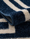 Aegean Labyrinth Collection Area Rug -  Rhodes Rectangle Dark Blue  lifestyle 56
