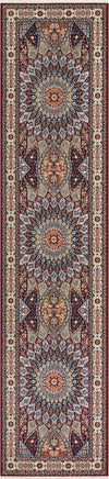 Persian Elegance Collection Area Rug -  Hamedan (Burgundy) Runner Burgundy  lifestyle 7