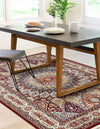 Persian Elegance Collection Area Rug -  Hamedan (Burgundy) Rectangle Burgundy  lifestyle 5