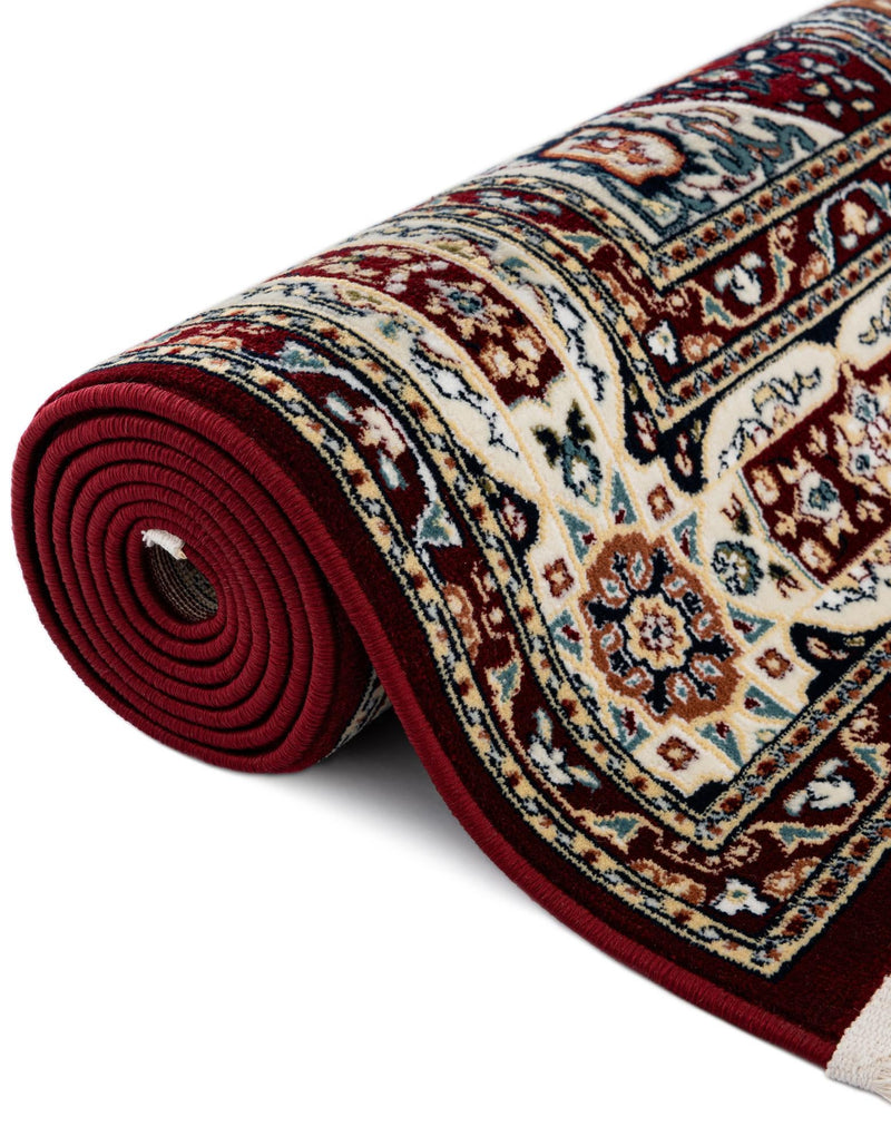 Persian Elegance Collection Area Rug -  Hamedan (Burgundy) Rectangle Burgundy  lifestyle 3