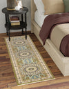 Persian Elegance Collection Area Rug -  Hamedan (Green) Runner Green  lifestyle 25