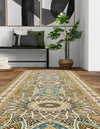 Persian Elegance Collection Area Rug -  Hamedan (Green) Runner Green  lifestyle 27