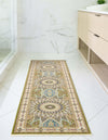 Persian Elegance Collection Area Rug -  Hamedan (Green) Runner Green  lifestyle 29