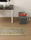 Persian Elegance Collection Area Rug -  Hamedan (Green) Runner Green  lifestyle 33
