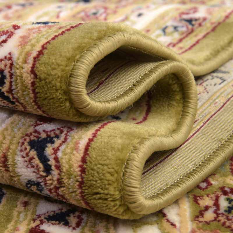 Persian Elegance Collection Area Rug -  Hamedan (Green) Runner Green  lifestyle 26