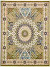 Persian Elegance Collection Area Rug -  Hamedan (Green) Rectangle Green  lifestyle 2