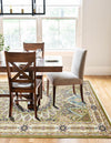 Persian Elegance Collection Area Rug -  Hamedan (Green) Rectangle Green  lifestyle 7