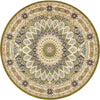 Persian Elegance Collection Area Rug -  Hamedan (Green) Round Green  lifestyle 3