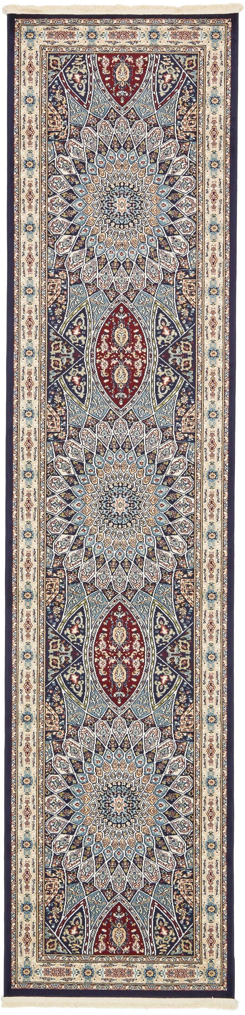 Persian Elegance Collection Area Rug -  Hamedan (Navy Blue) Runner Navy Blue  lifestyle 2