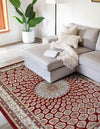 Persian Elegance Collection Area Rug -  Zanjan Rectangle Burgundy  lifestyle 58