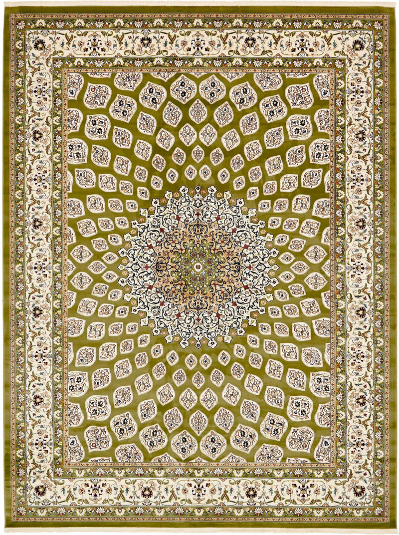 Persian Elegance Collection Area Rug -  Zanjan Rectangle Green  lifestyle 4