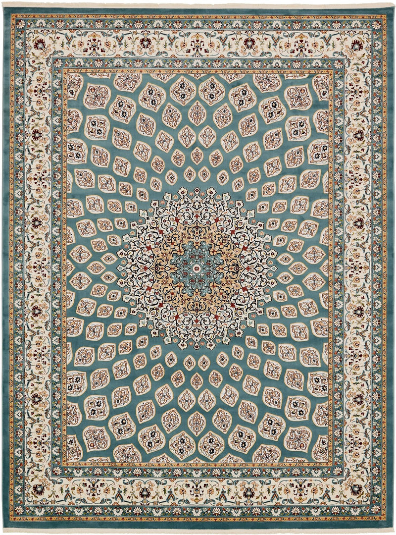 Persian Elegance Collection Area Rug -  Zanjan Rectangle Blue  lifestyle 6