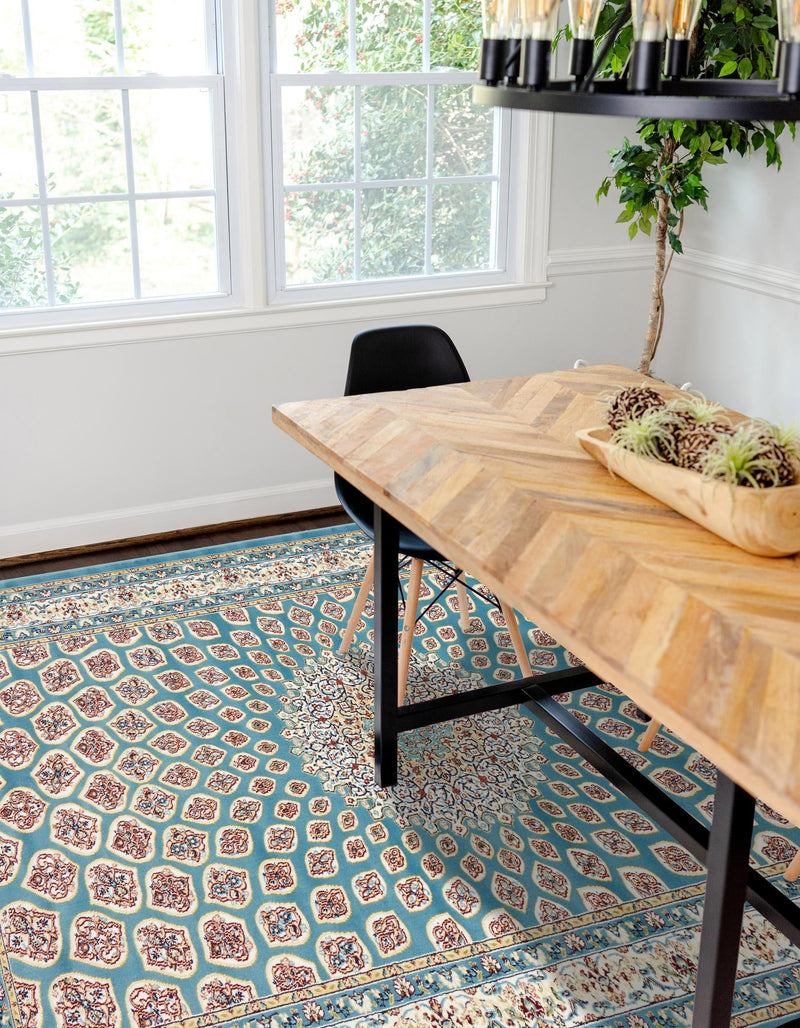 Persian Elegance Collection Area Rug -  Zanjan Rectangle Blue  lifestyle 56