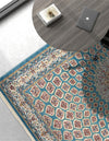 Persian Elegance Collection Area Rug -  Zanjan Rectangle Blue  lifestyle 61