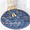 Charleston Elegance Collection Area Rug -  Edisto Round Navy Blue  lifestyle 9