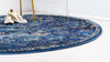 Charleston Elegance Collection Area Rug -  Edisto Round Navy Blue  lifestyle 23