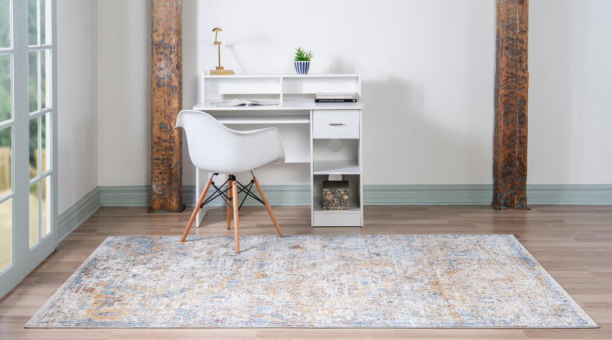 Charleston Elegance Collection Area Rug -  Edisto Rectangular Light Blue  lifestyle 25