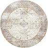 Charleston Elegance Collection Area Rug -  Folly Round Cream  lifestyle 5