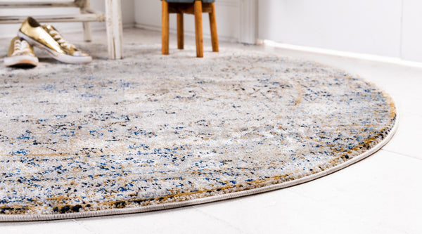 Charleston Elegance Collection Area Rug -  Folly Round Cream  lifestyle 14