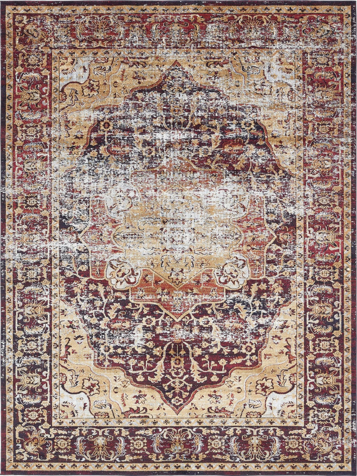Charleston Elegance Collection Area Rug -  Summerville Rectangle Rust Red Main