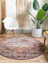 Charleston Elegance Collection Area Rug -  Summerville Round Rust Red  lifestyle 6