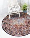 Charleston Elegance Collection Area Rug -  Summerville Round Rust Red  lifestyle 18