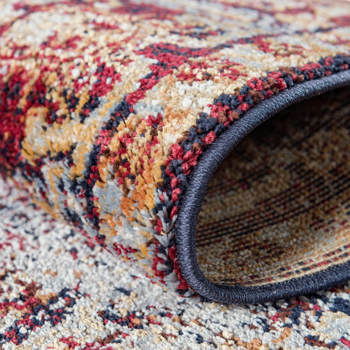 Charleston Elegance Collection Area Rug -  Summerville Round Rust Red  lifestyle 30