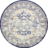 Charleston Elegance Collection Area Rug -  Summerville Round Blue  lifestyle 4