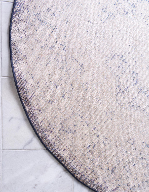 Charleston Elegance Collection Area Rug -  Summerville Round Blue  lifestyle 47