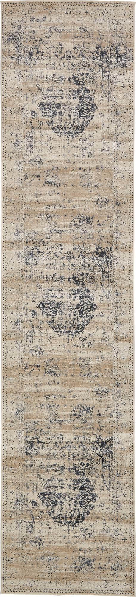 Coastal Manor Collection Area Rug -  Dunes Runner Dark Blue  lifestyle 24